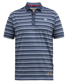 D555 Byron Vollstreifen-Jersey-Poloshirt mit Denim-Streifen